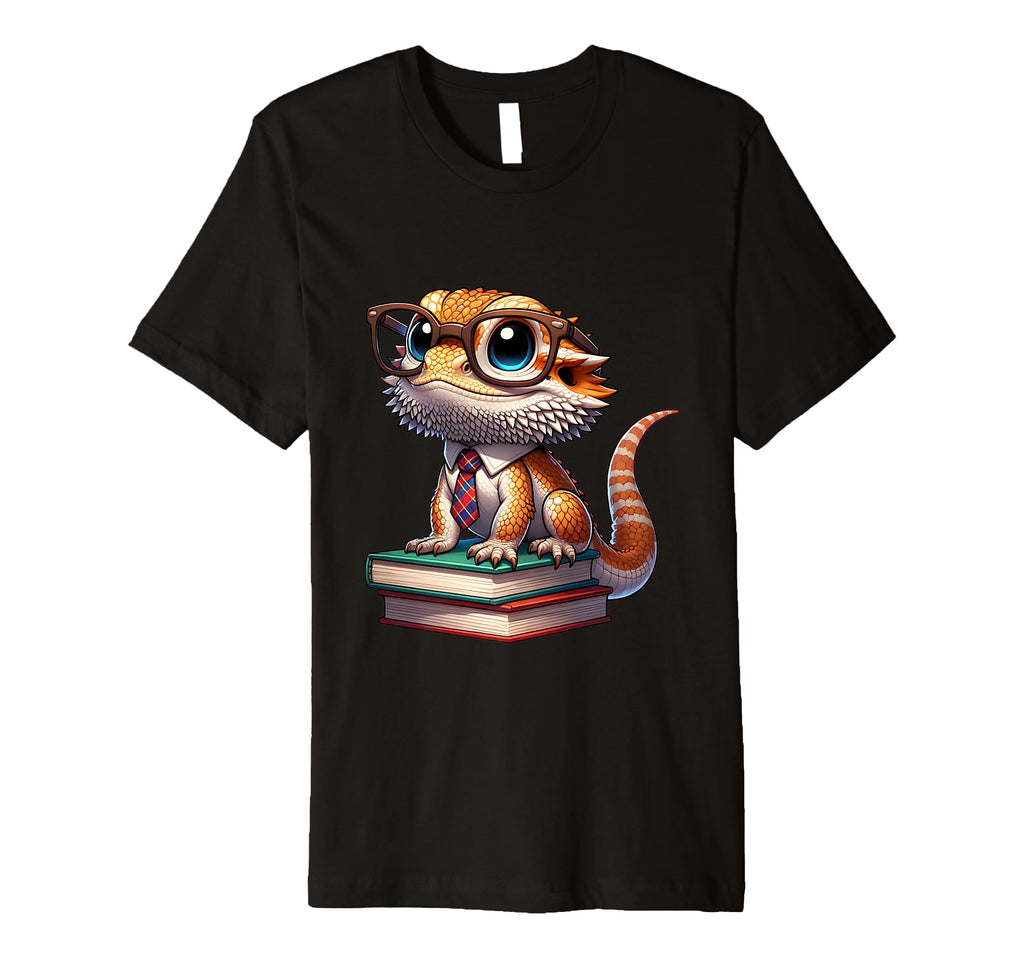 Studious Bearded Dragon Nerdy T-Shirt - Aesthetic Graphic Men Women - T-Shirt, Sweatshirt, Hoodie