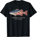 250 America Years 1776 2026 Fishing USA Flag 250th T-Shirt Unisex T-shirt, Sweatshirt, Hoodie, Long Sleeve Tee - T-Shirt, Sweatshirt, Hoodie