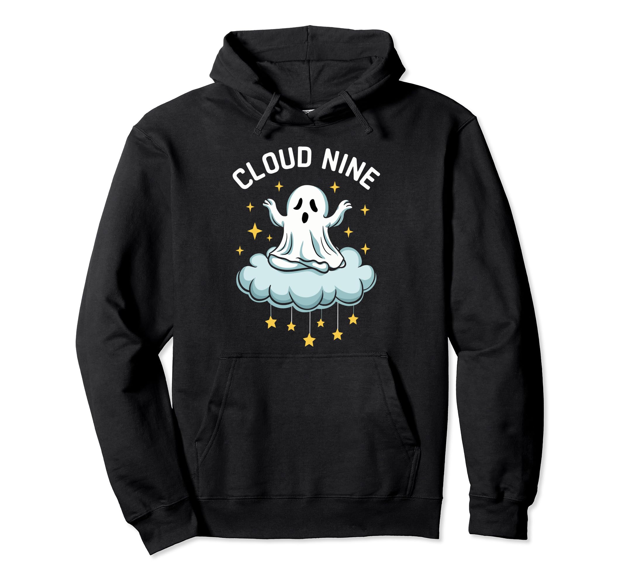 Ghost Monster Meditation Mindfulness Hoodie - Unique Graphic Unisex - T-Shirt, Sweatshirt, Hoodie