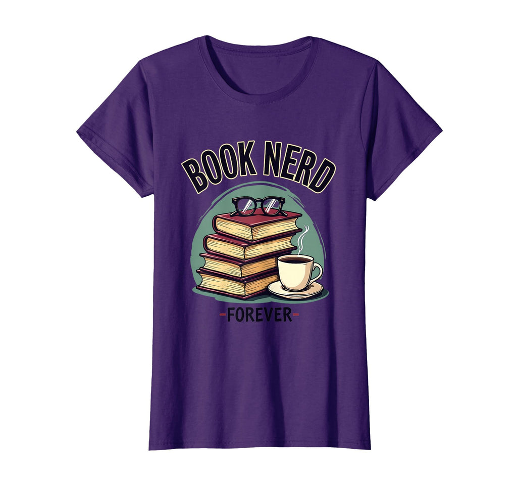 Book Nerd Forever Womens Reading T-Shirt - Aesthetic Graphic Men Women - T-Shirt, Sweatshirt, Hoodie