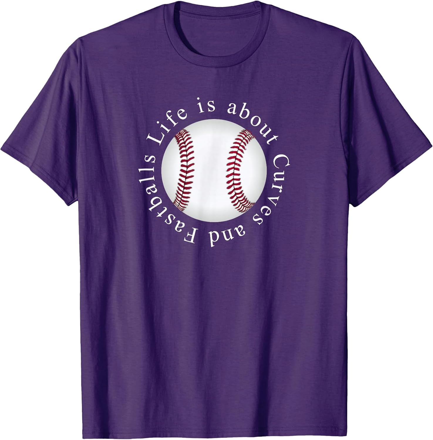 Life Is About Curves and Fastballs Merch Unisex T-shirt, Sweatshirt, Hoodie, Long Sleeve Tee - T-Shirt, Sweatshirt, Hoodie