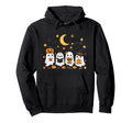 Ghost Drinking Coffee Halloween Fall Hoodie - Novelty Apparel Men Women - T-Shirt, Sweatshirt, Hoodie