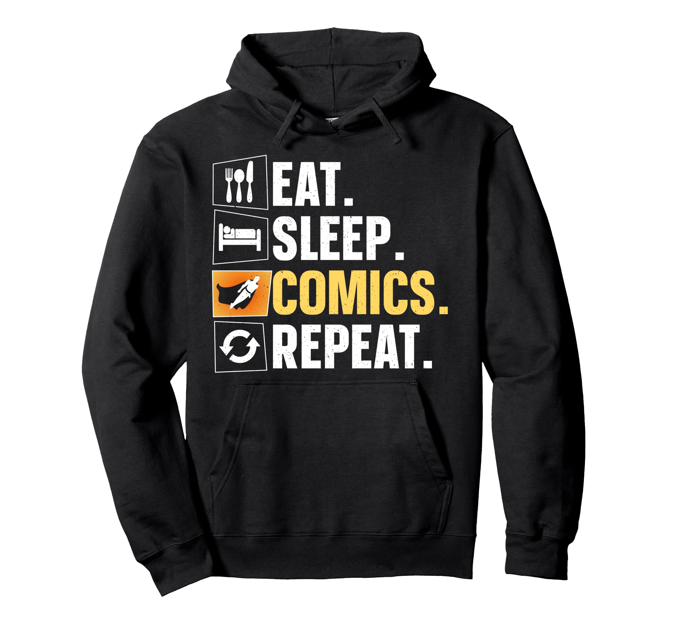 Comics Comic Book Nerd Comic Book Lover Hoodie - Trendy Graphic for Adults - T-Shirt, Sweatshirt, Hoodie