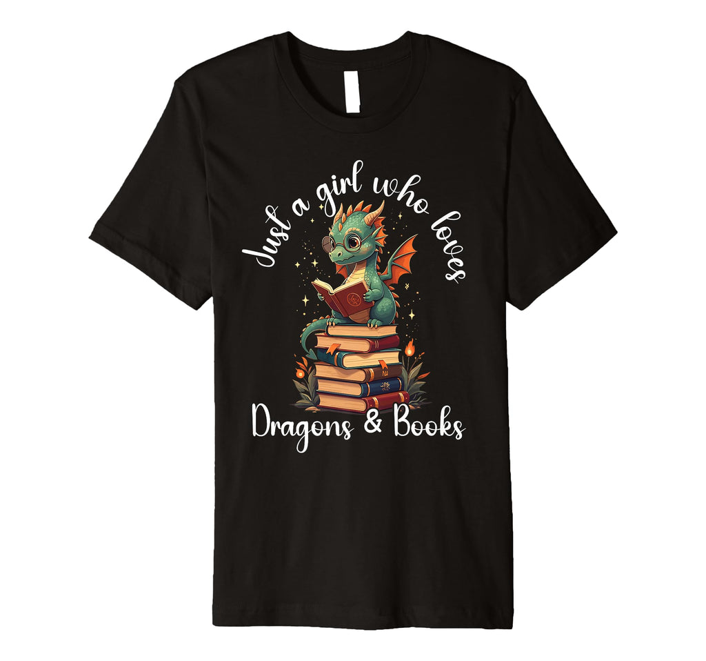 Dragon Reading Book Bookworm Dragon And T-Shirt - Aesthetic Graphic Unisex - T-Shirt, Sweatshirt, Hoodie