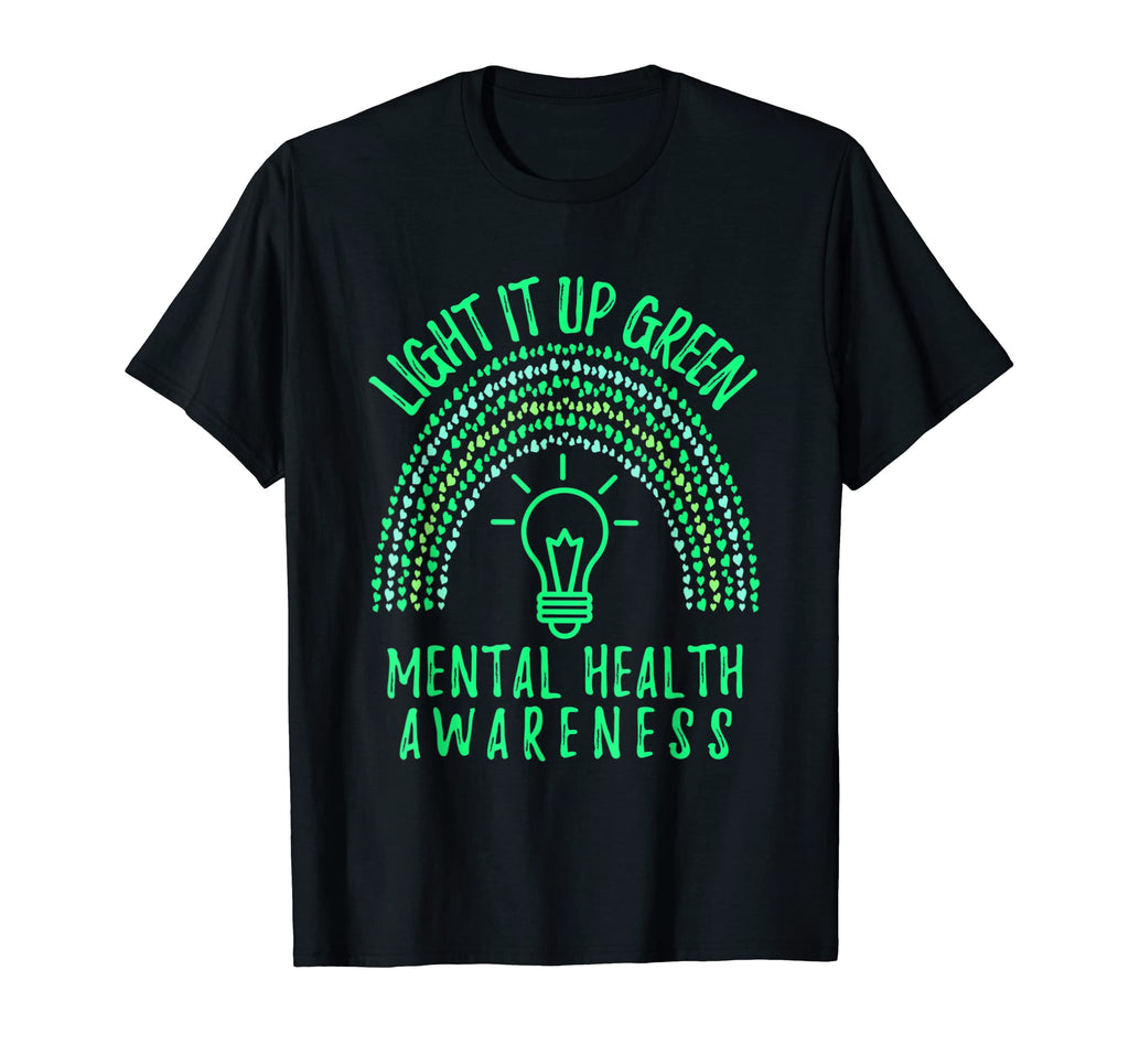 Light Up Green Mental Health Awareness T-Shirt - Unique Graphic Unisex - T-Shirt, Sweatshirt, Hoodie
