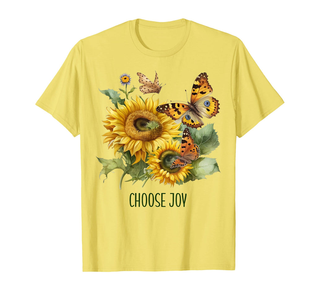 Positive Sunflowers And Butterflies T-Shirt - Graphic Print for Adults - T-Shirt, Sweatshirt, Hoodie