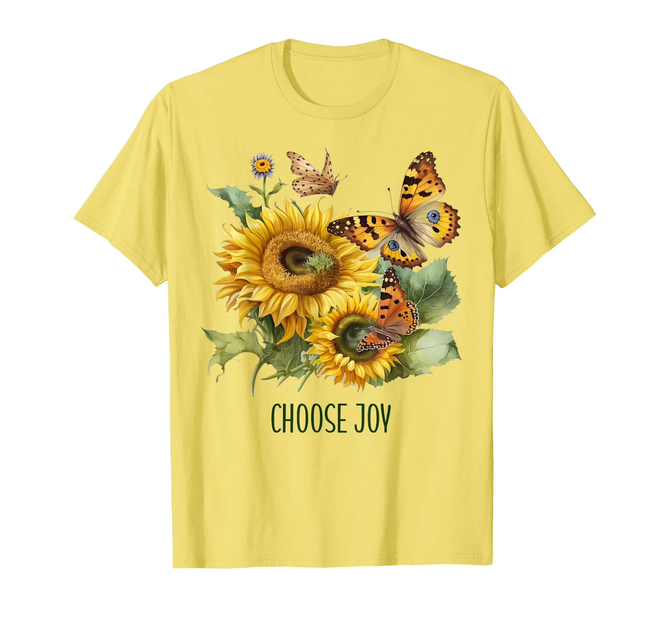 Positive Sunflowers And Butterflies T-Shirt - Graphic Print for Adults - T-Shirt, Sweatshirt, Hoodie