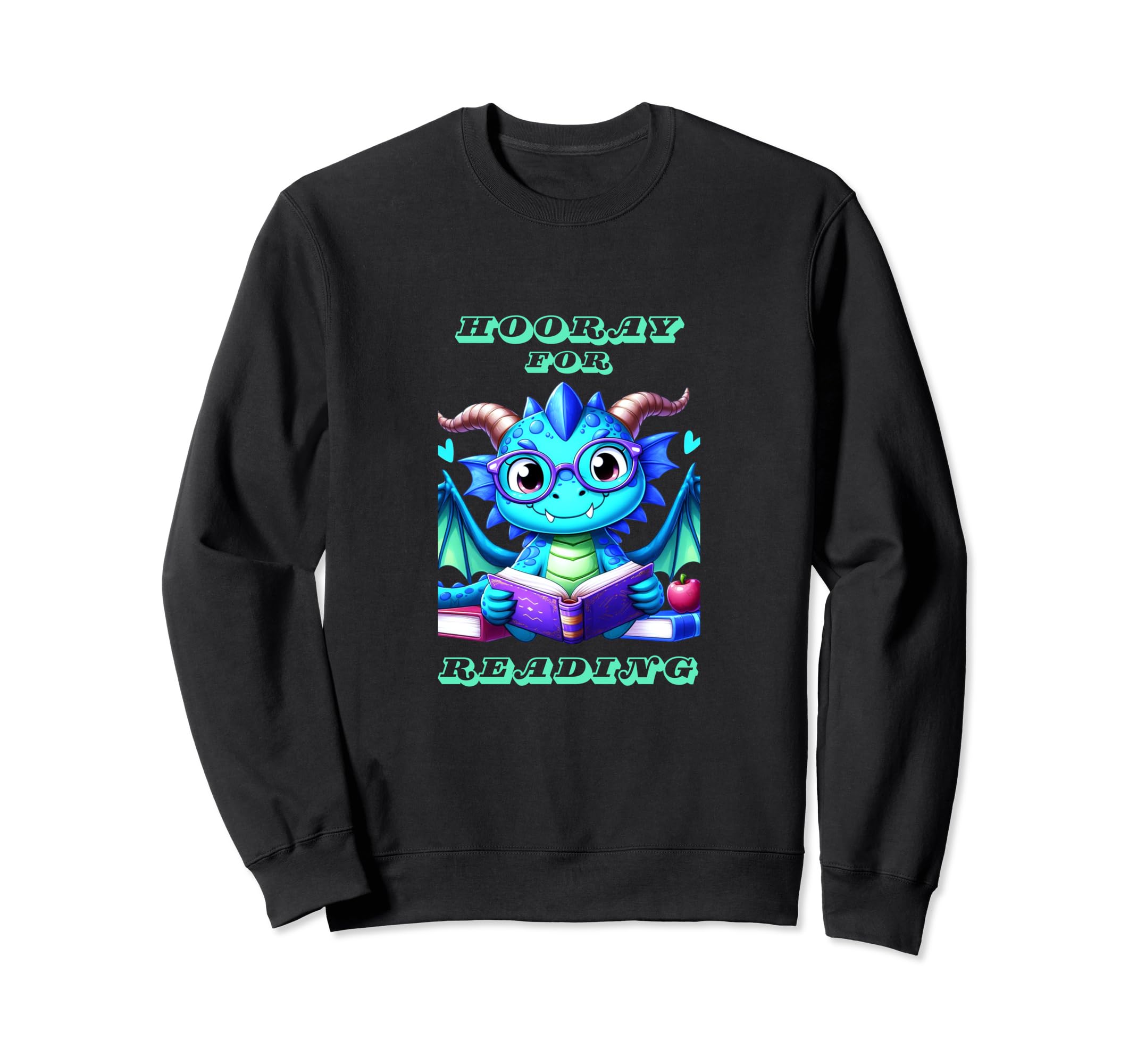 Colorful Dragon Hooray Reading Sweatshirt - Casual Everyday Wear Unisex - T-Shirt, Sweatshirt, Hoodie