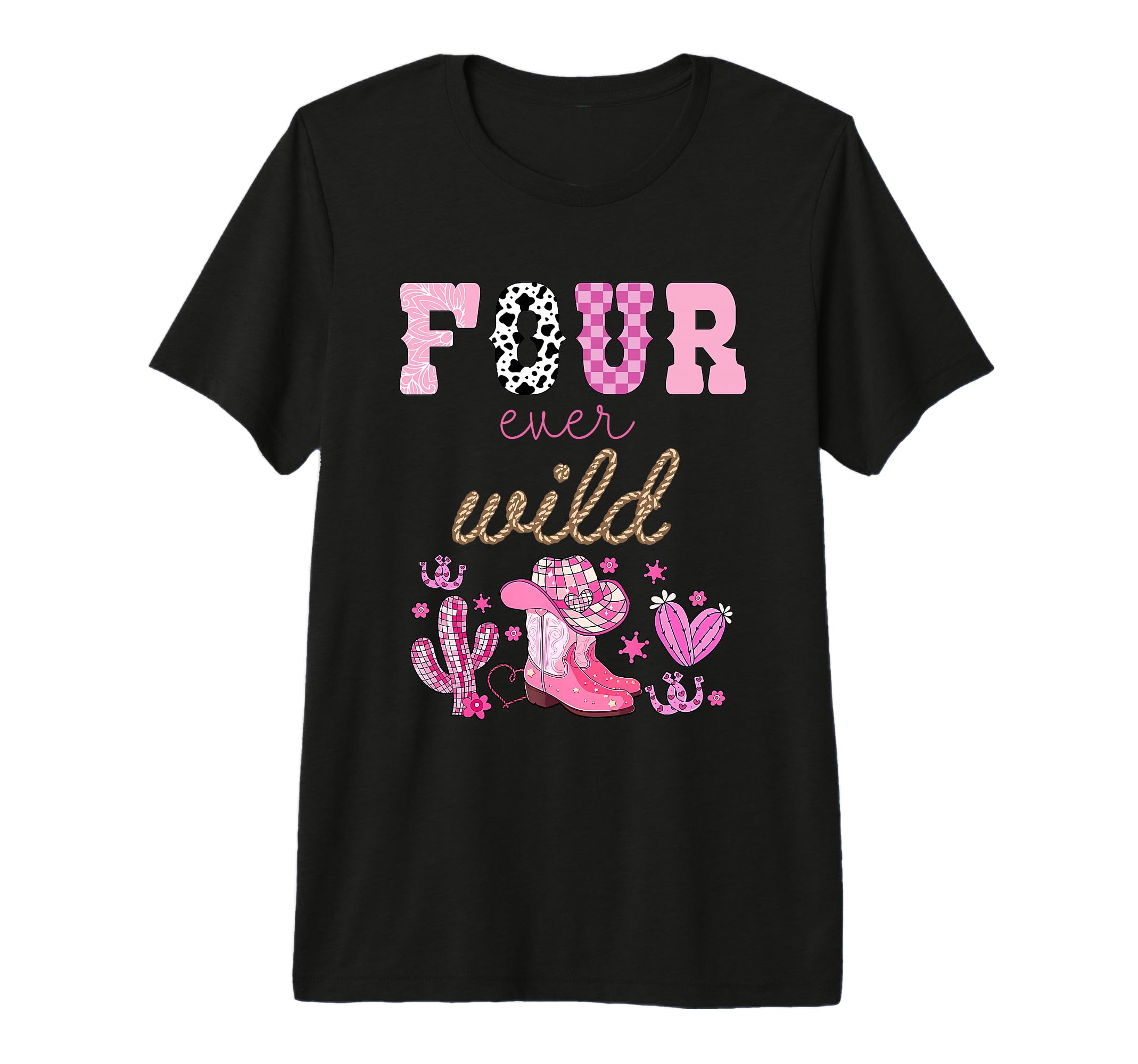 Four Ever Wild 4Th Birthday T-Shirt - Casual Everyday Wear Men Women - T-Shirt, Sweatshirt, Hoodie