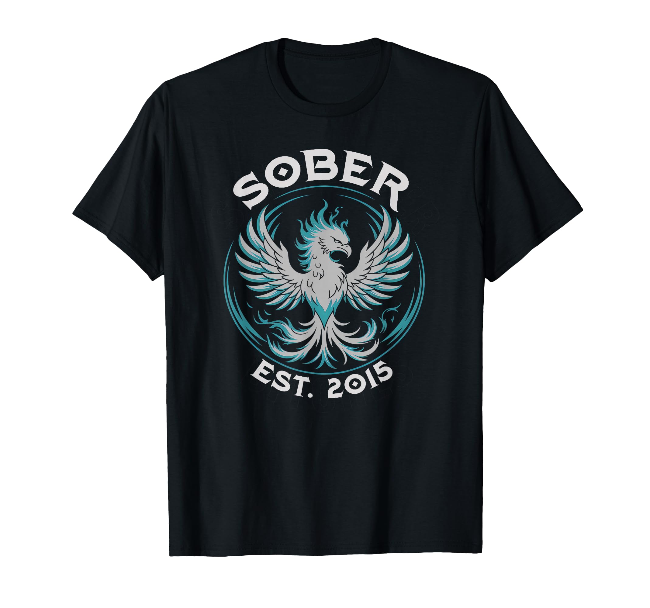 Sober Since 2015 Aa Recovery Est Na Award T-Shirt - Novelty Apparel Unisex - T-Shirt, Sweatshirt, Hoodie