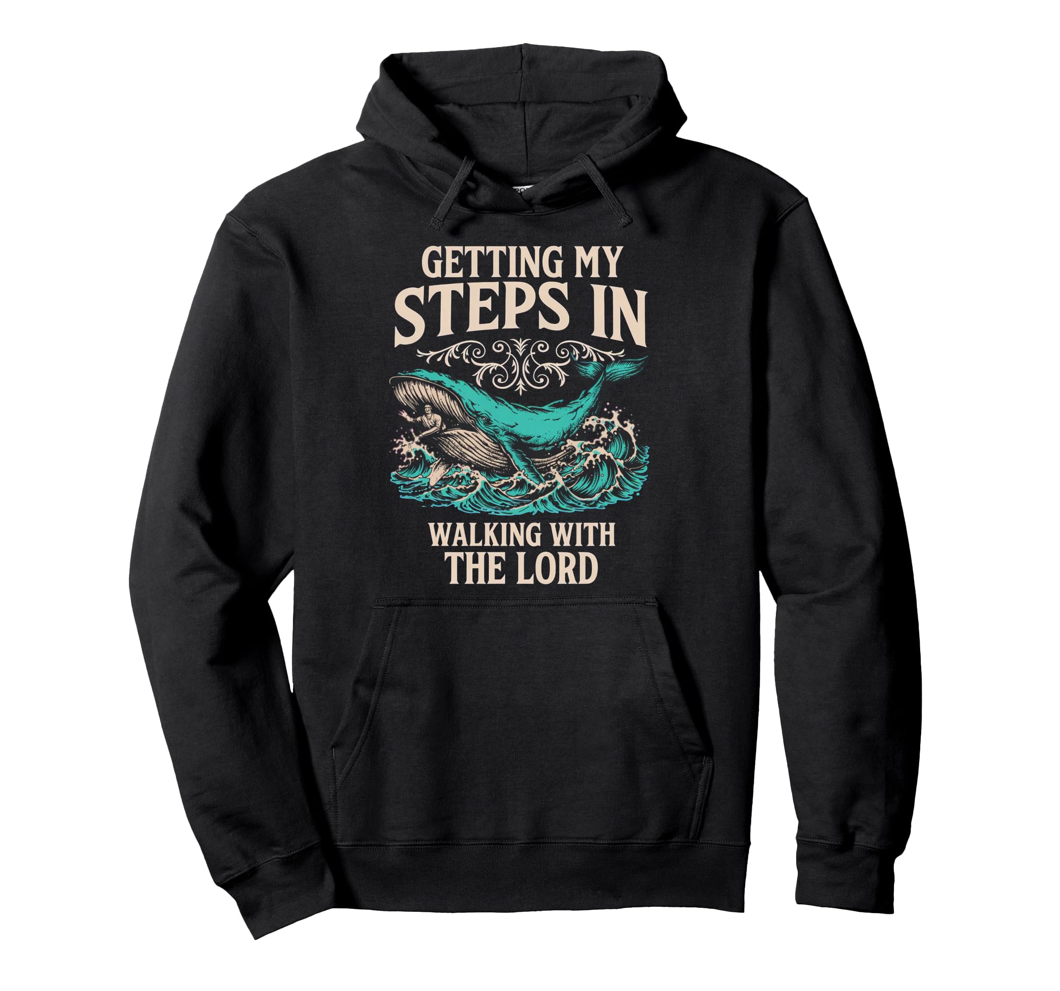Getting My Steps Walking Lord Blue Whale Hoodie - Minimalist Print Unisex - T-Shirt, Sweatshirt, Hoodie