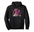 Dragon Reading Hearts Books Dragon Hoodie - Fun Novelty Design for Adults - T-Shirt, Sweatshirt, Hoodie
