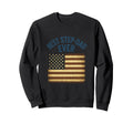 Best Step Dad Ever American Flag Sweatshirt - Streetwear Style for Adults - T-Shirt, Sweatshirt, Hoodie