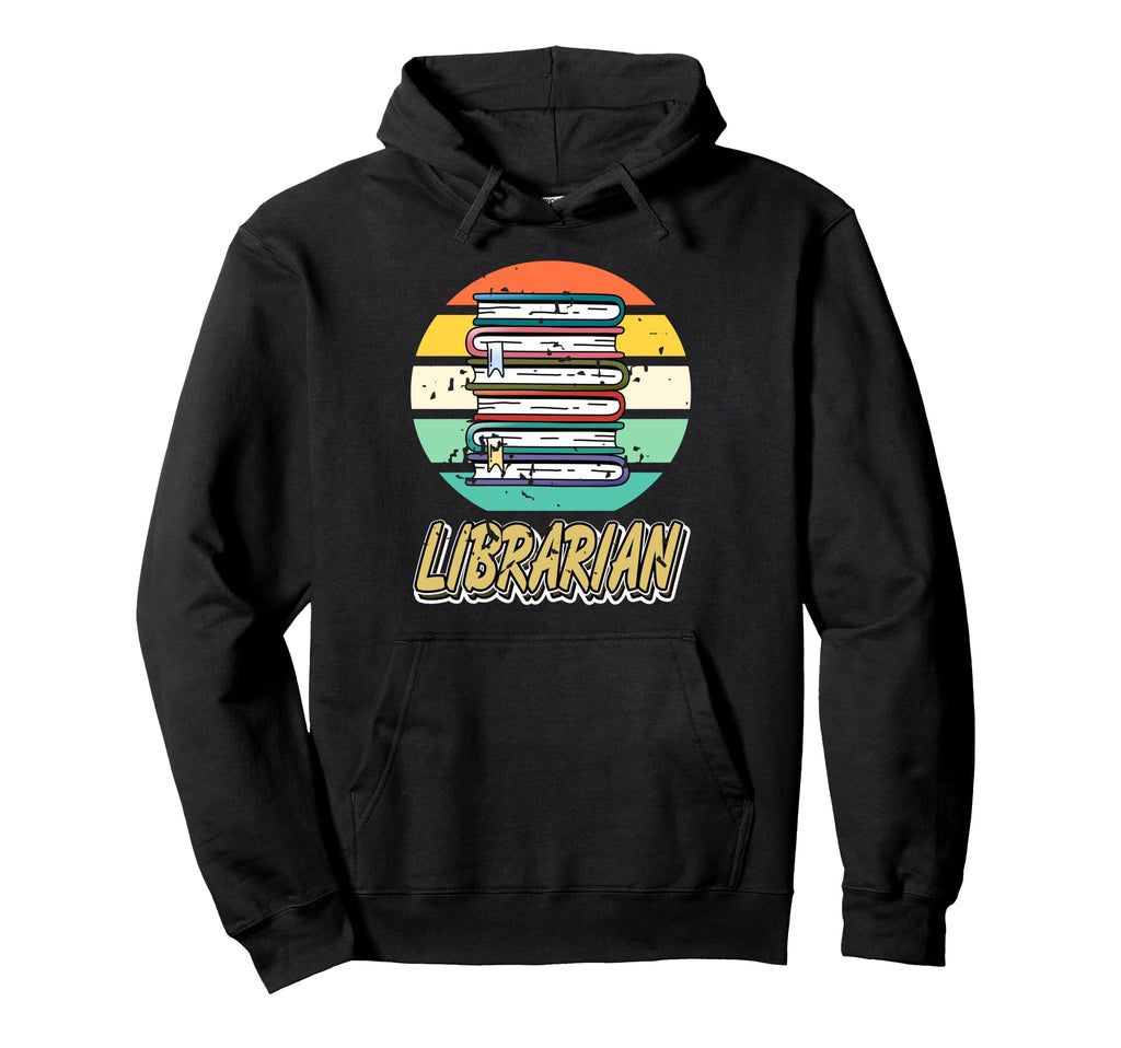 Librarian Book Stack Reading Circle Hoodie - Casual Everyday Wear Men Women - T-Shirt, Sweatshirt, Hoodie