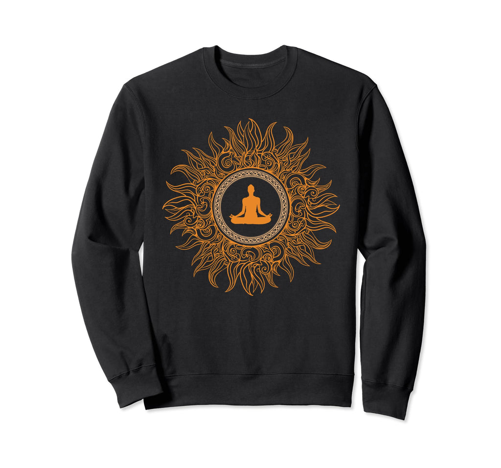 Lotus Pose Zen Spiritual Yoga Sweatshirt - Unique Graphic for Adults - T-Shirt, Sweatshirt, Hoodie