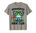 Introverted Book Club Reading Lover Frog T-Shirt - Unique Graphic Men Women - T-Shirt, Sweatshirt, Hoodie