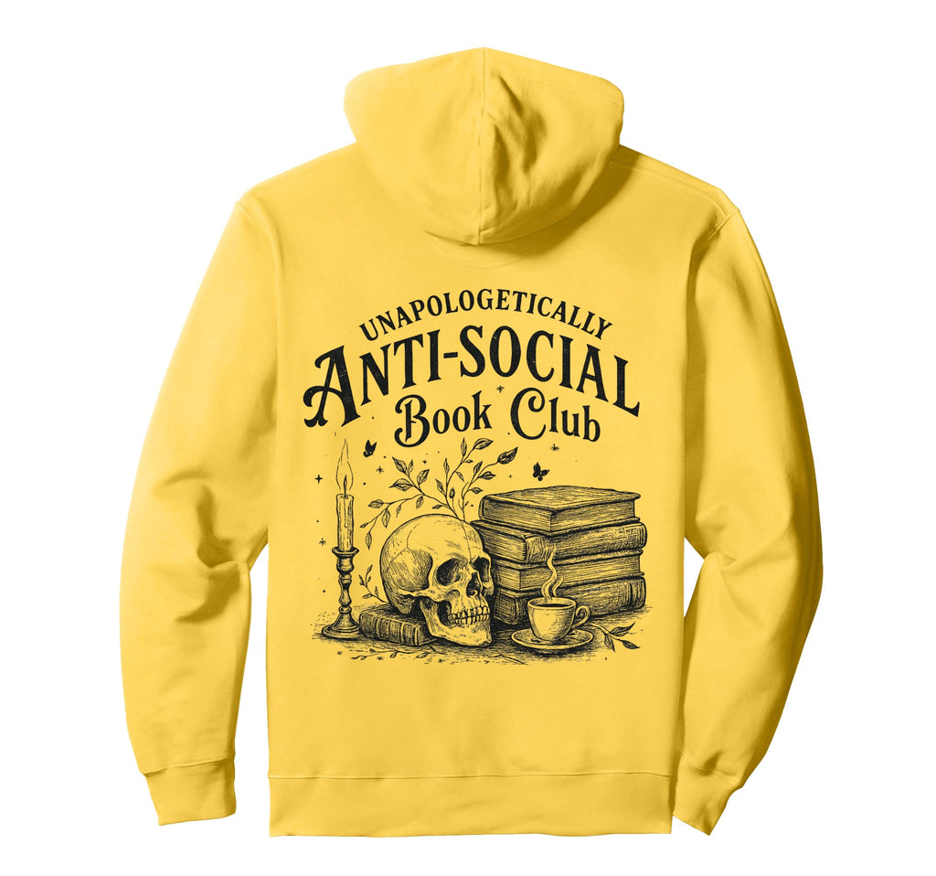 Anti Social Book Club Bookish Introvert Hoodie - Graphic Print Unisex - T-Shirt, Sweatshirt, Hoodie