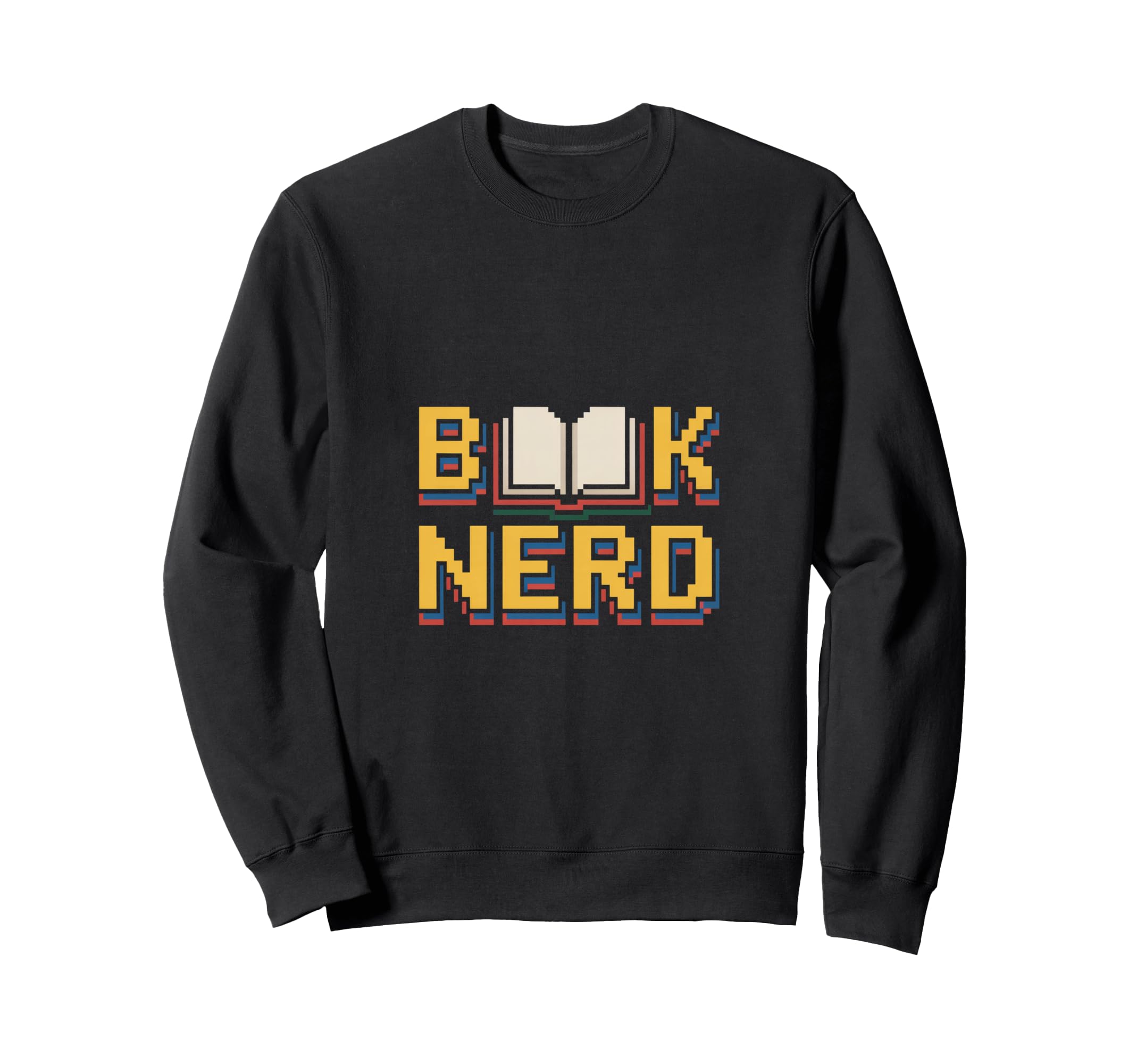 Book Nerd Pixel Reading Library Sweatshirt - Novelty Apparel Men Women - T-Shirt, Sweatshirt, Hoodie