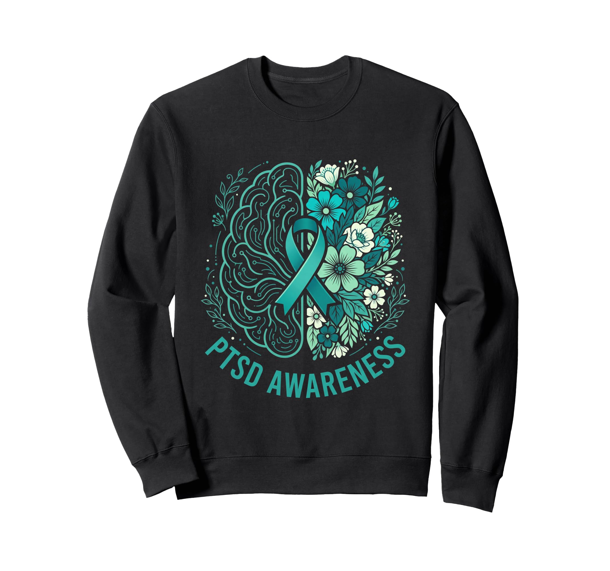 Mental Health Ptsd Awareness Brain And Sweatshirt - Trendy Graphic Unisex - T-Shirt, Sweatshirt, Hoodie
