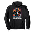 Reading Lover Easily Distracted Dragons Hoodie - Fun Novelty Design Unisex - T-Shirt, Sweatshirt, Hoodie