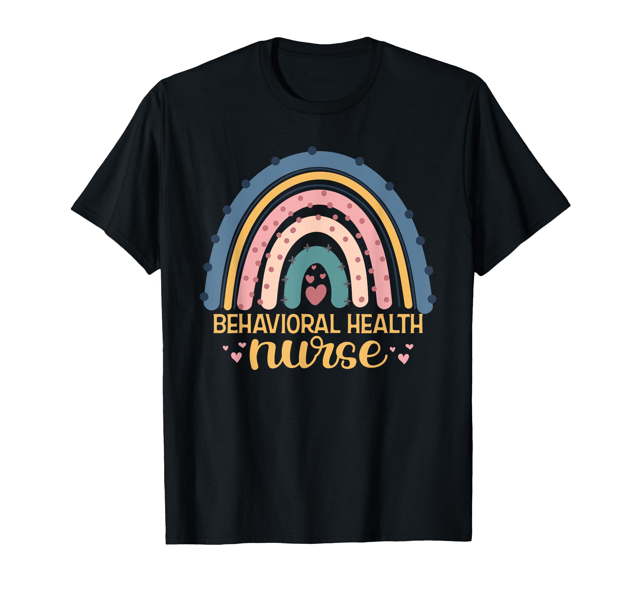 Behavioral Health Nurse Rainbow Mental T-Shirt - Trendy Graphic Men Women - T-Shirt, Sweatshirt, Hoodie