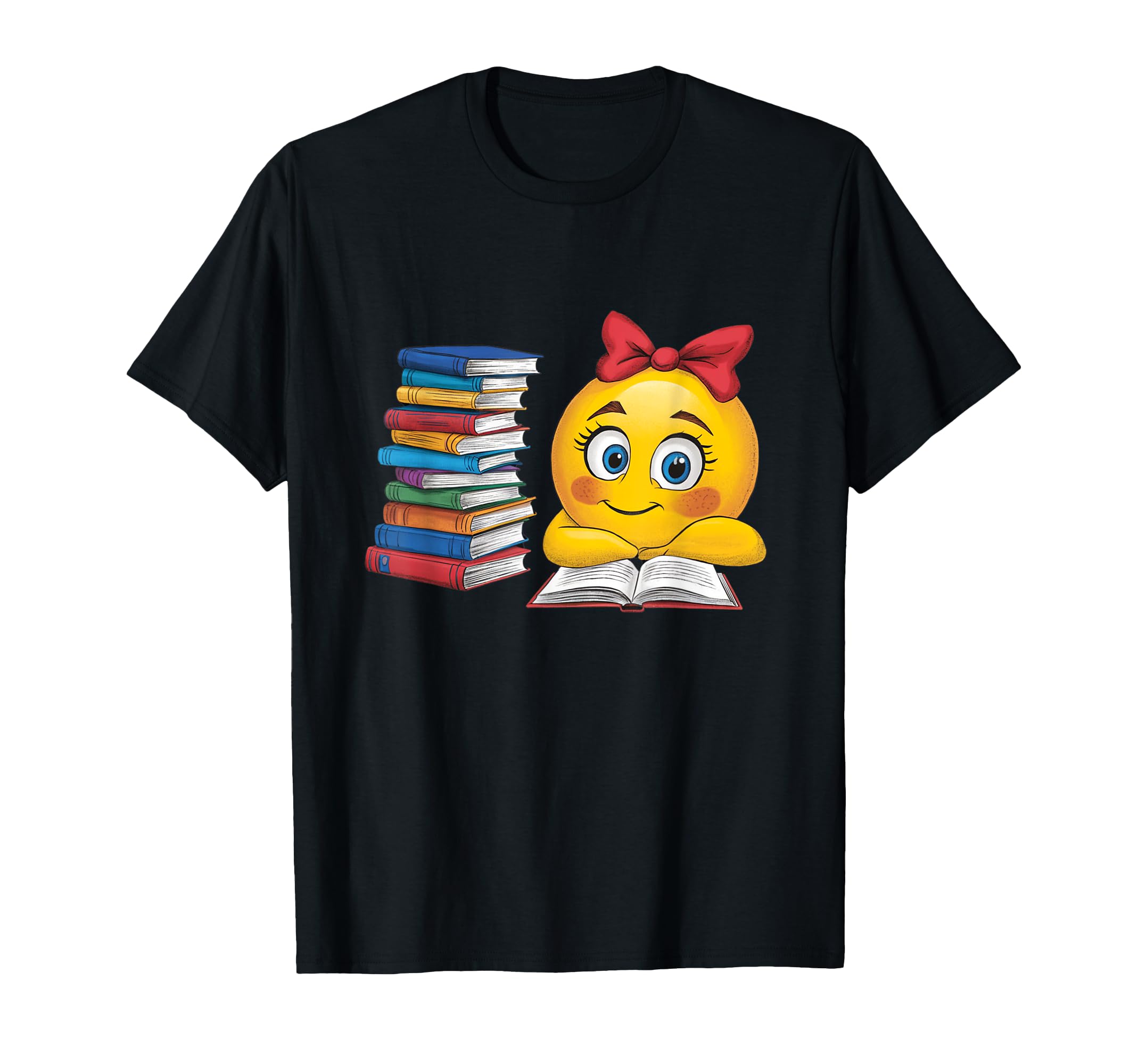 Reading Book Emoticon Funny T-Shirt - Aesthetic Graphic for Adults - T-Shirt, Sweatshirt, Hoodie