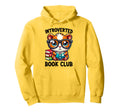 Introverted Book Club Reading Lover Hamster Hoodie - Trendy Graphic Unisex - T-Shirt, Sweatshirt, Hoodie