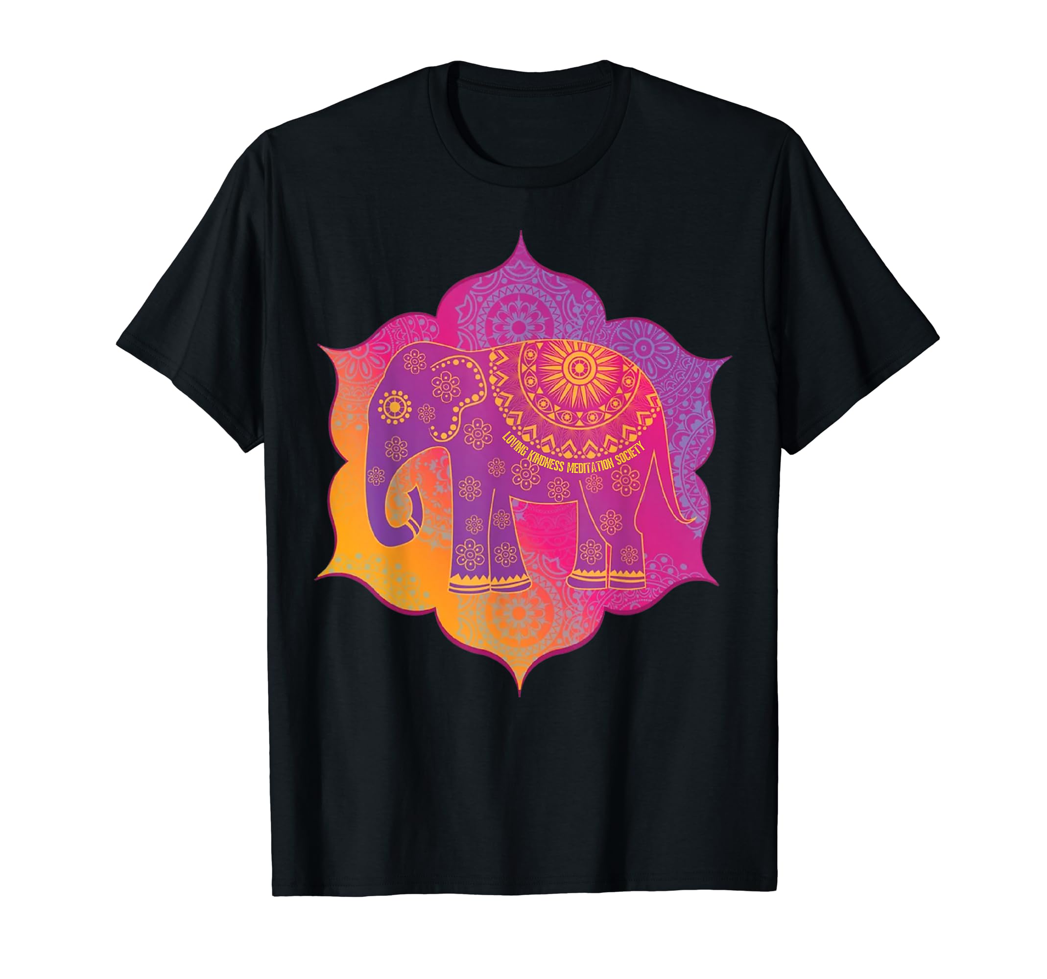 Elephant Mandala Mindfulness Loving T-Shirt - Aesthetic Graphic Unisex - T-Shirt, Sweatshirt, Hoodie