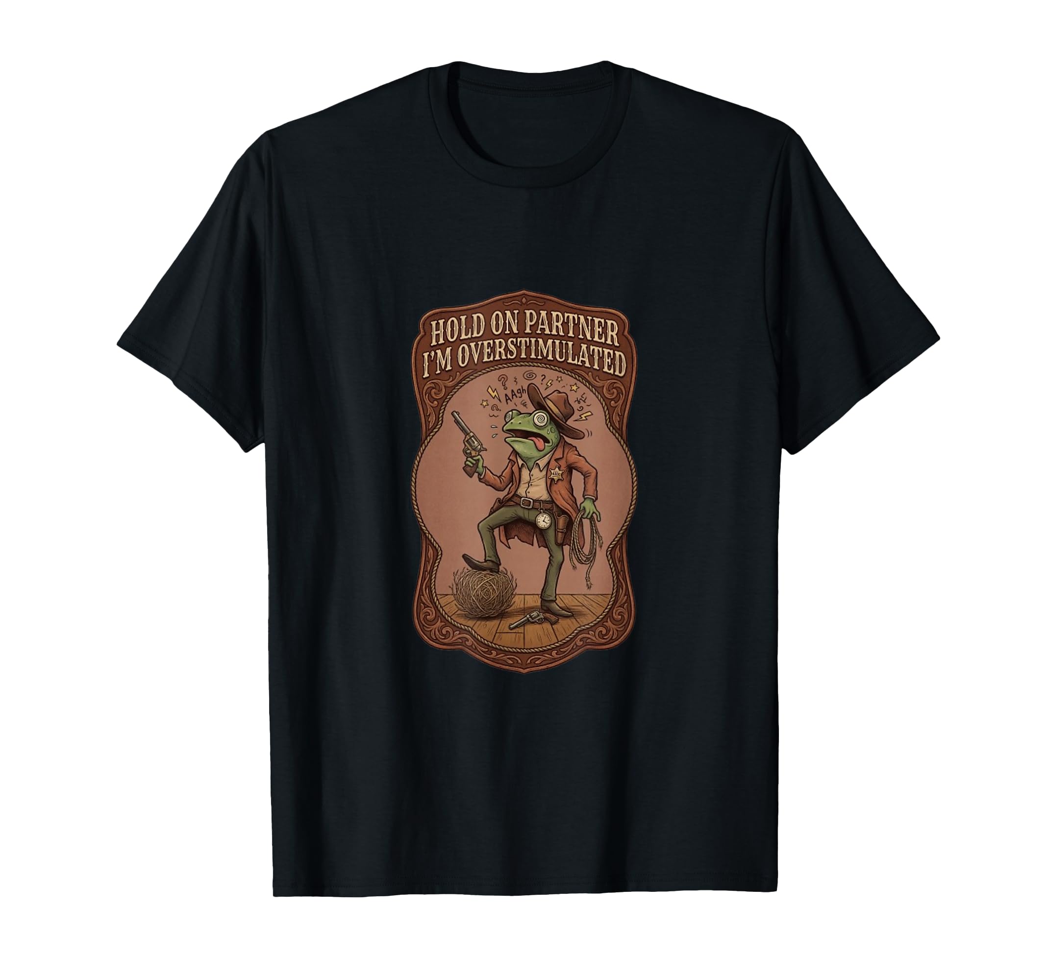 Hold Partner Im Overstimulated T-Shirt - Minimalist Print for Adults - T-Shirt, Sweatshirt, Hoodie