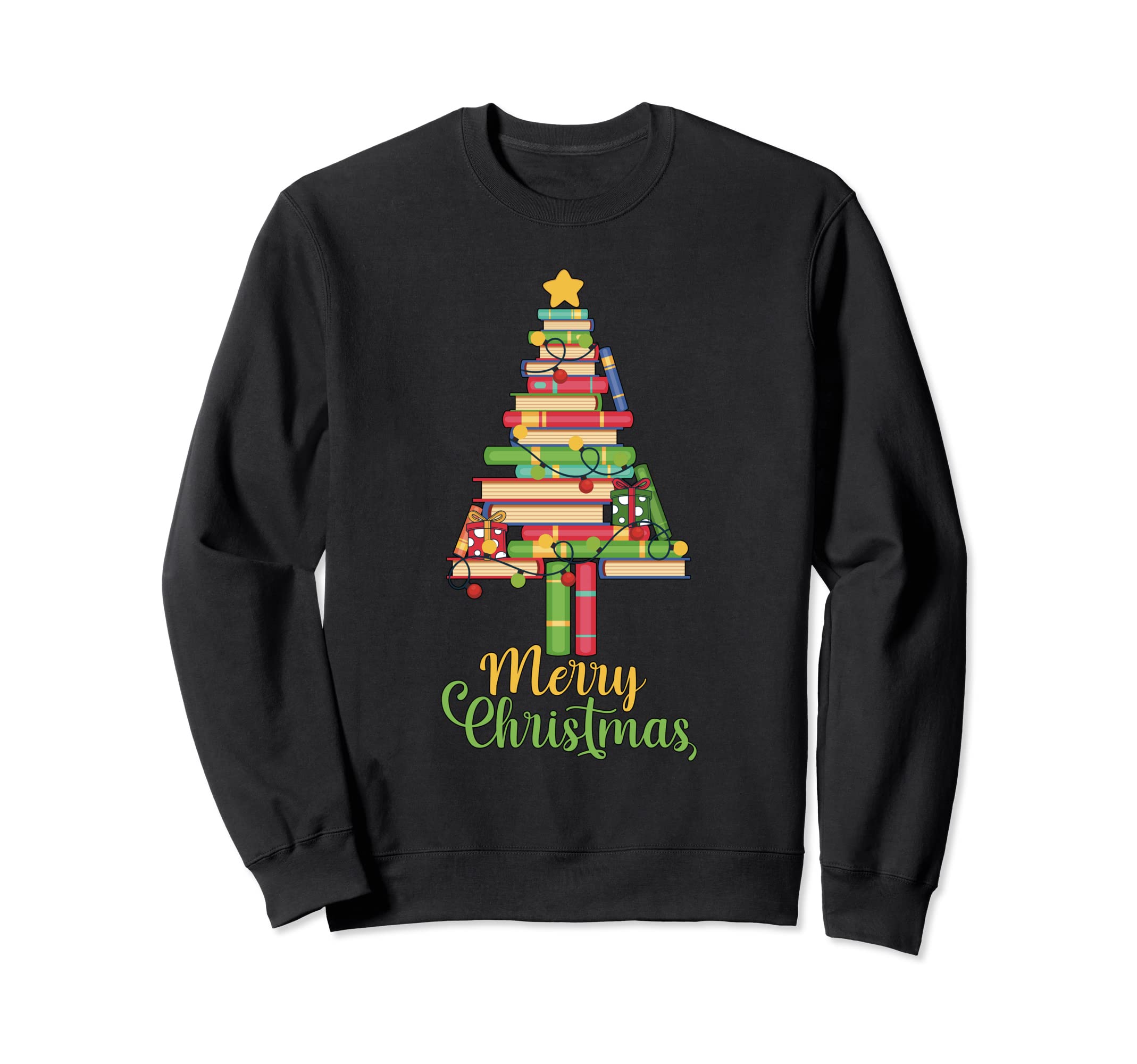 Merry Family Matching Library Tree Book Sweatshirt - Graphic Print Unisex - T-Shirt, Sweatshirt, Hoodie
