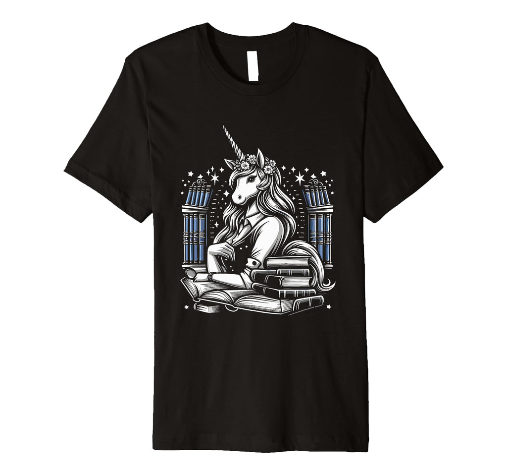 Unicorn Librarian Library Book Reading T-Shirt - Novelty Apparel Men Women - T-Shirt, Sweatshirt, Hoodie