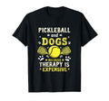 Pickleball And Dogs Because Therapy T-Shirt - Custom Art Print Men Women - T-Shirt, Sweatshirt, Hoodie