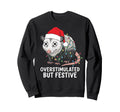Overstimulated But Festive Opossum Sweatshirt - Custom Art Print Unisex - T-Shirt, Sweatshirt, Hoodie