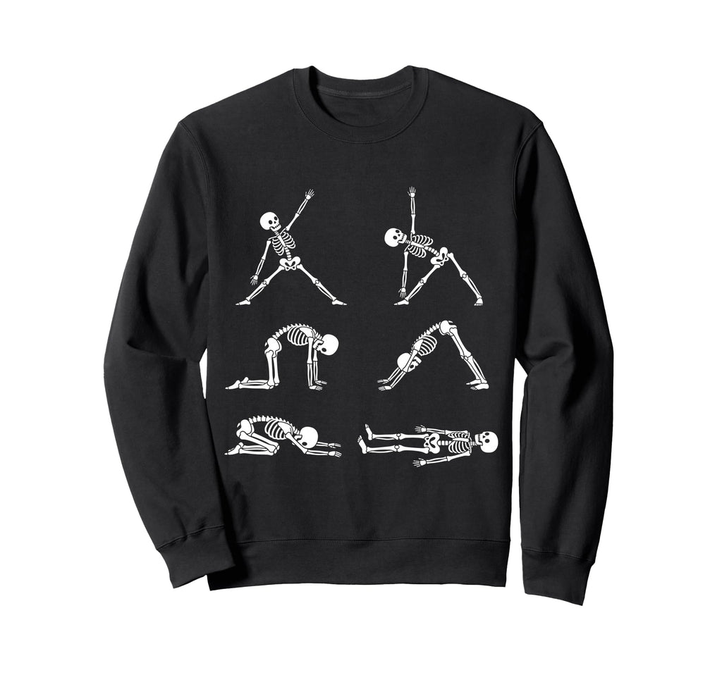 Funny Skeletons Yoga Meditation Sweatshirt - Custom Art Print Men Women - T-Shirt, Sweatshirt, Hoodie