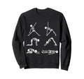 Funny Skeletons Yoga Meditation Sweatshirt - Custom Art Print Men Women - T-Shirt, Sweatshirt, Hoodie