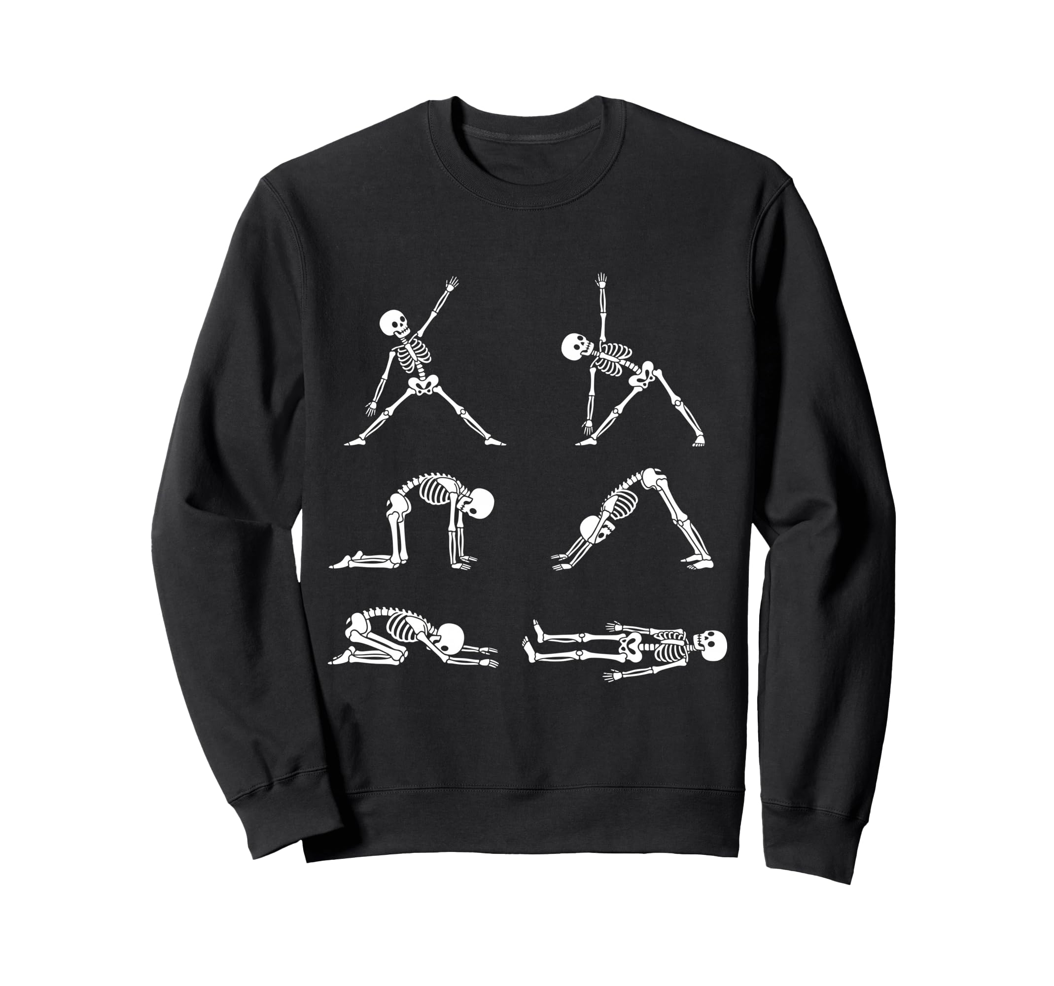 Funny Skeletons Yoga Meditation Sweatshirt - Custom Art Print Men Women - T-Shirt, Sweatshirt, Hoodie
