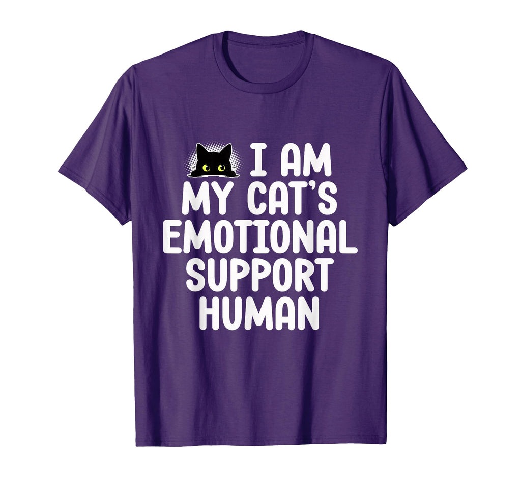 Funny Emotional Support Human Cat Owners T-Shirt - Graphic Print Unisex - T-Shirt, Sweatshirt, Hoodie