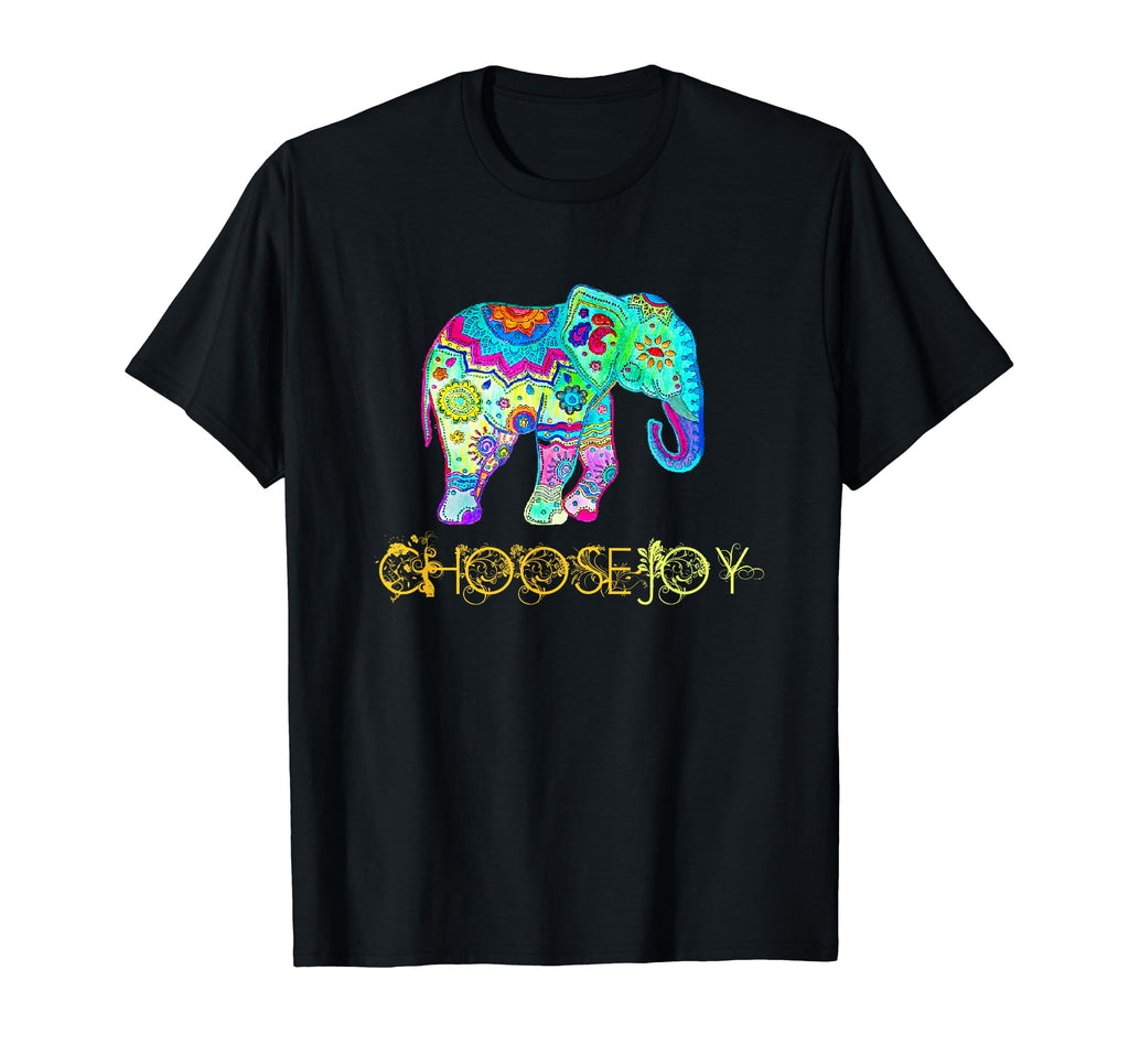 Choose Joy Elephant Mandala T-Shirt - Aesthetic Graphic for Adults - T-Shirt, Sweatshirt, Hoodie