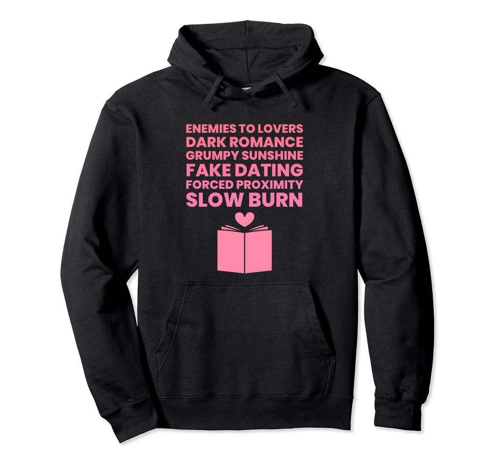 Bibliophile Romance Book Genre Hoodie - Casual Everyday Wear Men Women - T-Shirt, Sweatshirt, Hoodie