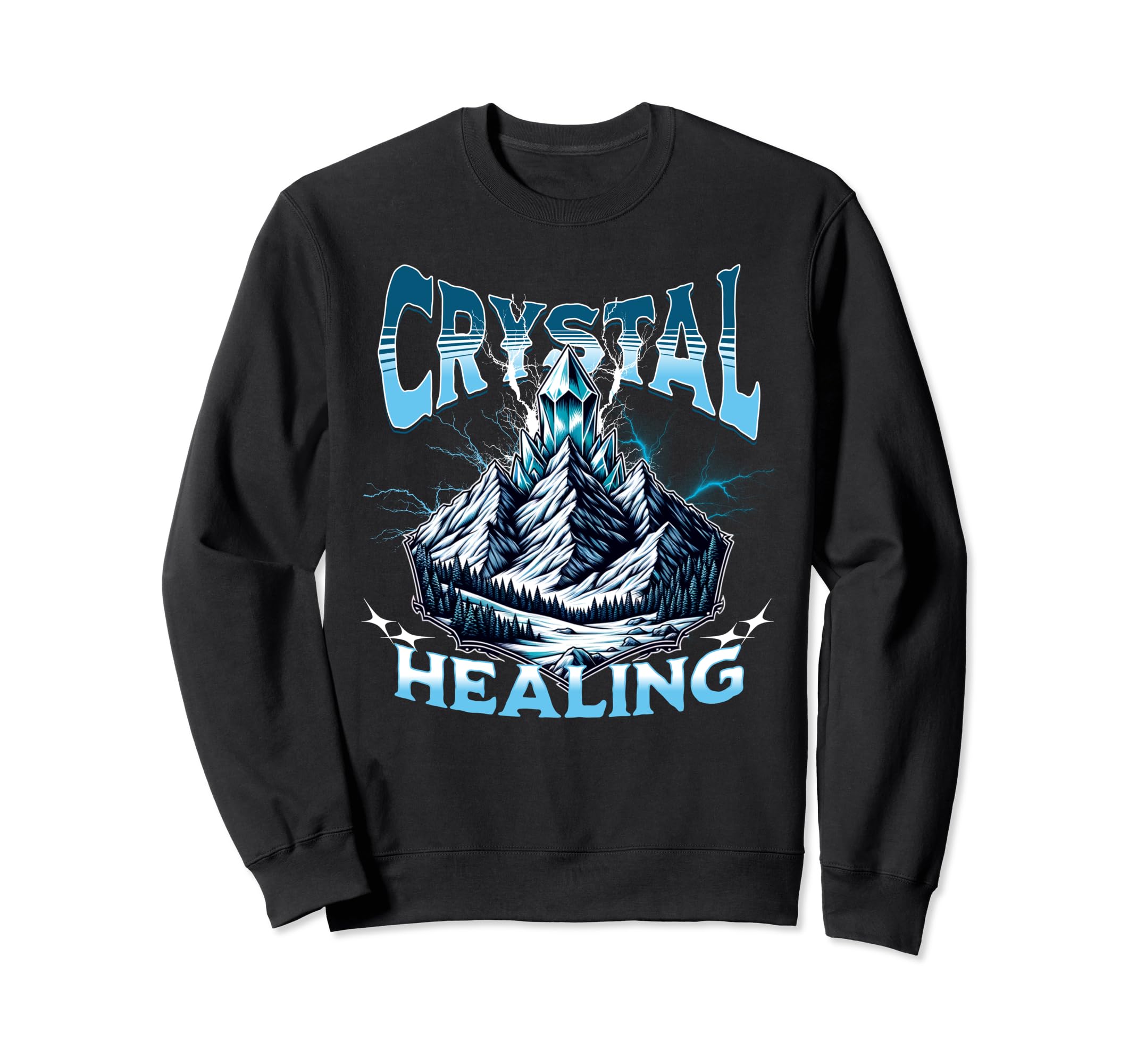 Crystals Healing S Energizing Sweatshirt - Graphic Print for Adults - T-Shirt, Sweatshirt, Hoodie