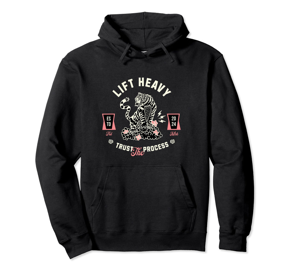 Lift Heavy Trust Process Gym Wear Fitness Hoodie - Unique Graphic Men Women - T-Shirt, Sweatshirt, Hoodie