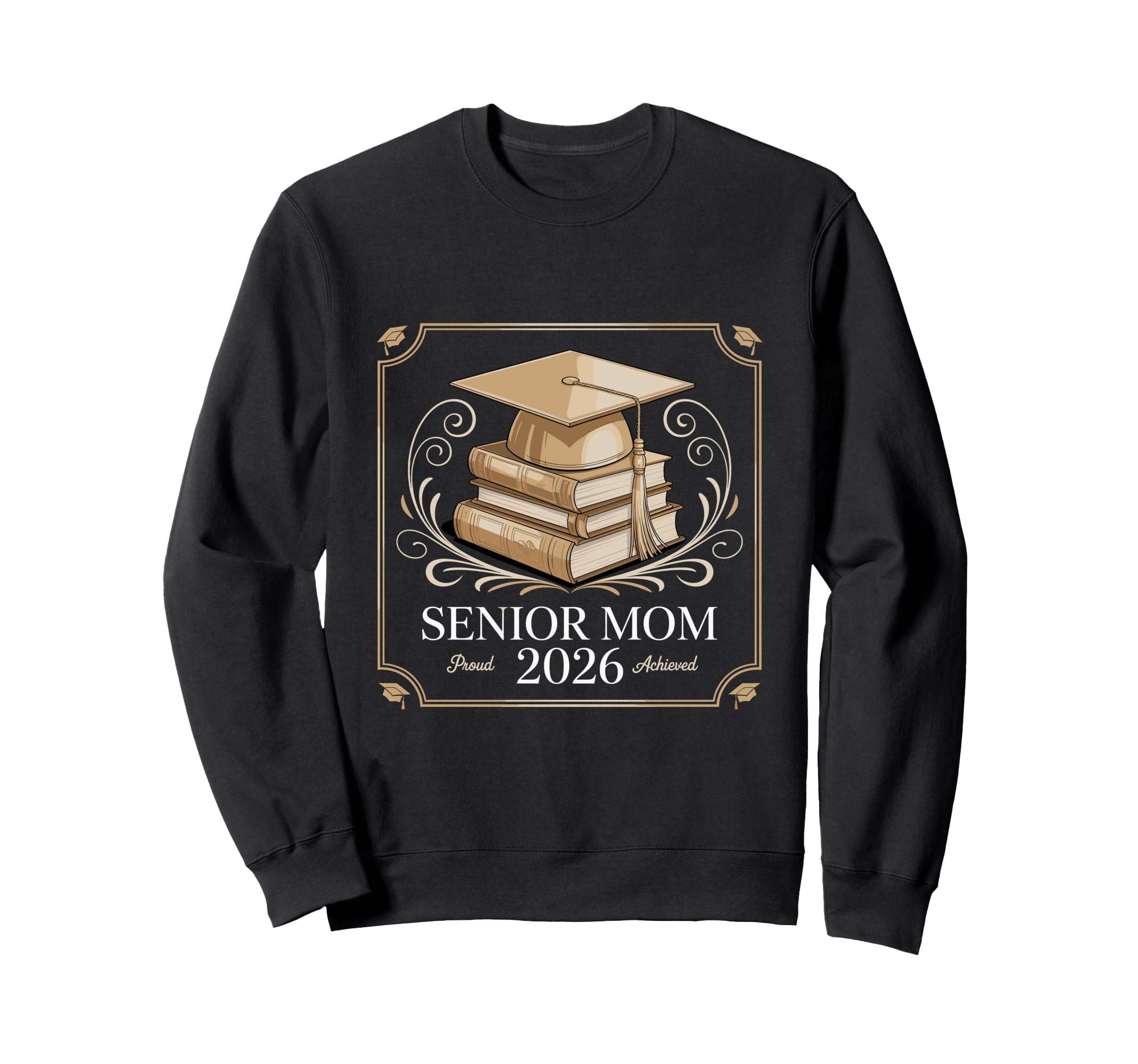 Senior Mom Class 2026 Book Reader Sweatshirt - Minimalist Print Unisex - T-Shirt, Sweatshirt, Hoodie