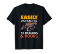 Easily Distracted Dragons And Books T-Shirt - Novelty Apparel Unisex - T-Shirt, Sweatshirt, Hoodie