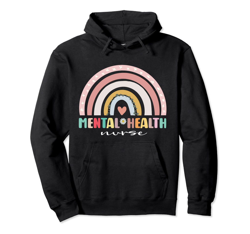 Mental Health Nurse Groovy Hoodie - Casual Everyday Wear for Adults - T-Shirt, Sweatshirt, Hoodie