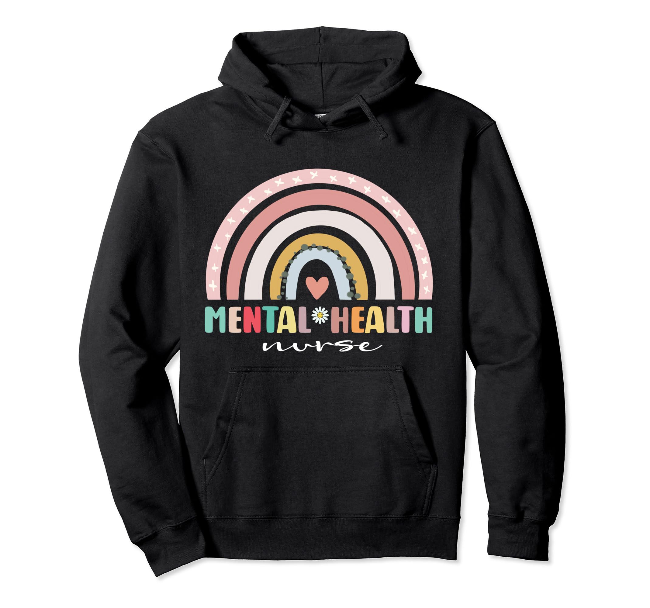 Mental Health Nurse Groovy Hoodie - Casual Everyday Wear for Adults - T-Shirt, Sweatshirt, Hoodie
