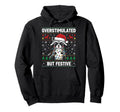 Overstimulated But Festive Possum Ugly Pajama Hoodie - Graphic Print Unisex - T-Shirt, Sweatshirt, Hoodie