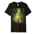 Calm Forest Meditation Scene T-Shirt - Custom Art Print Men Women - T-Shirt, Sweatshirt, Hoodie