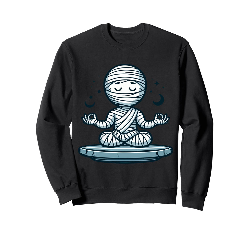 Meditation Mummy Yoga Pose Relaxing Sweatshirt - Custom Art Print Unisex - T-Shirt, Sweatshirt, Hoodie