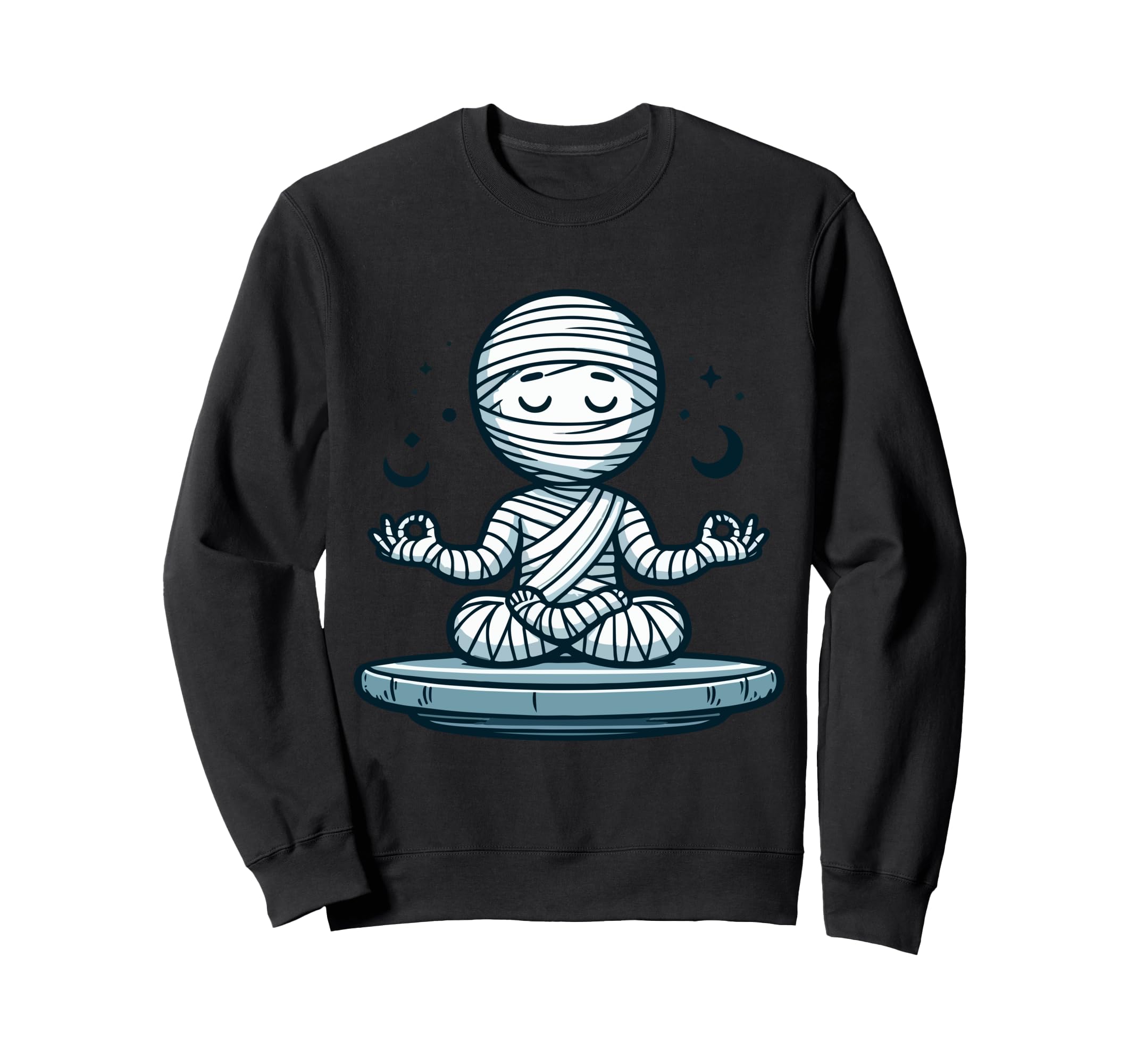 Meditation Mummy Yoga Pose Relaxing Sweatshirt - Custom Art Print Unisex - T-Shirt, Sweatshirt, Hoodie