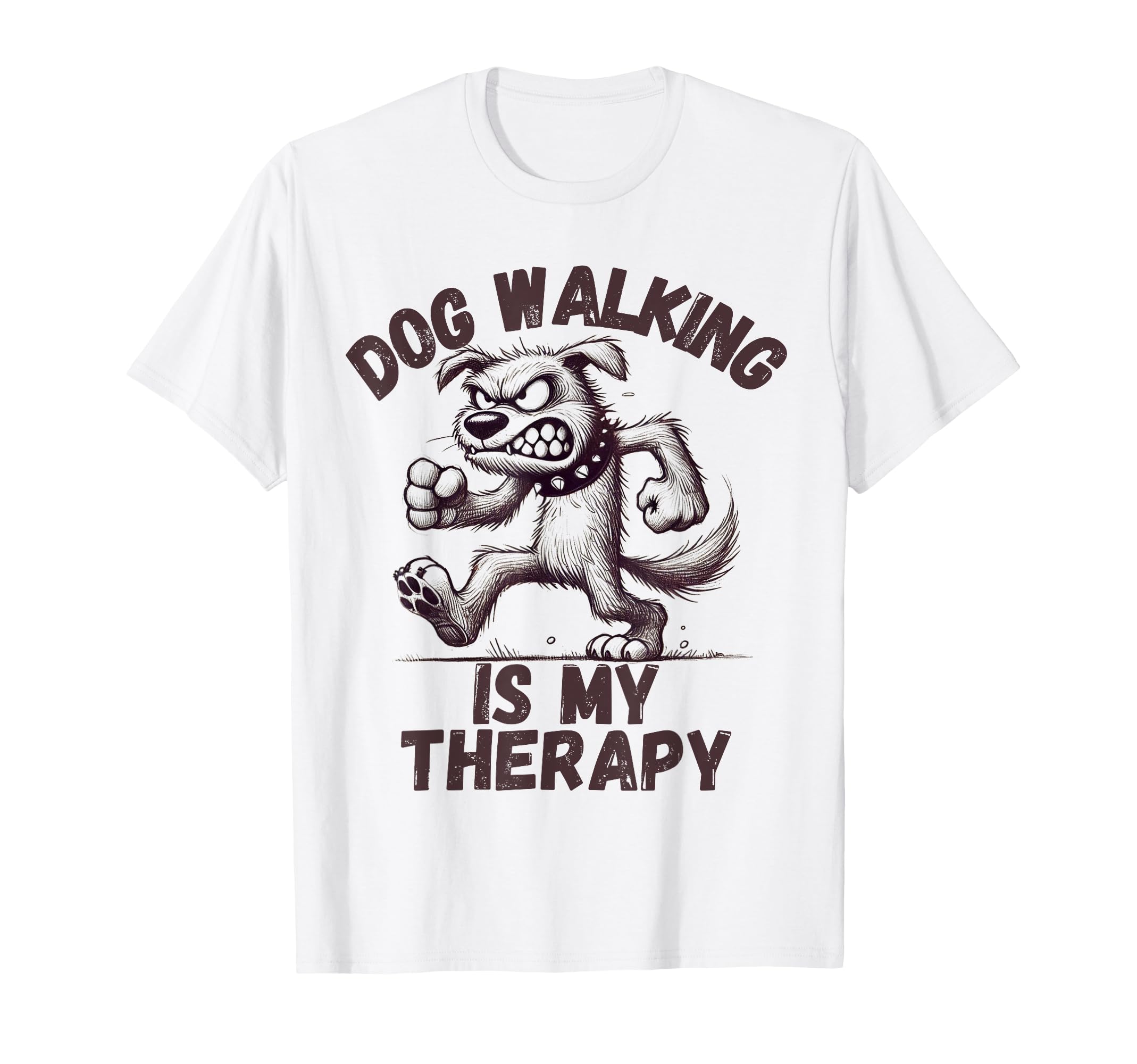 Dog Lover Therapy Pet Dog Walking Is T-Shirt - Minimalist Print for Adults - T-Shirt, Sweatshirt, Hoodie